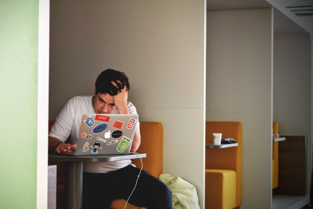 student stressed about SAT and ACT tests