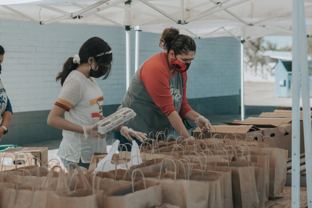 Summer service feeding the homeless