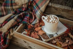 holiday breaks with hot cocoa
